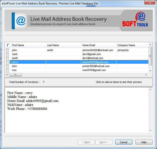Windows 7 Import Contacts.EDB to PST 2.4 full