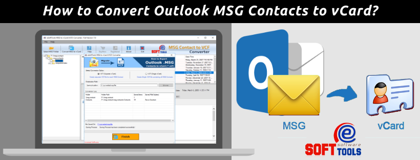 Convert Outlook MSG Contacts to vCard