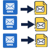 save GMX mail each email in separate file