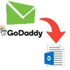 GoDaddy mail emails to Outlook PST