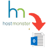 HostMonster import email to outlook pst