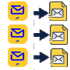 zapisz każdą wiadomość e-mail La Poste w osobnym pliku