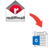 save rediffmail email to outlook pst