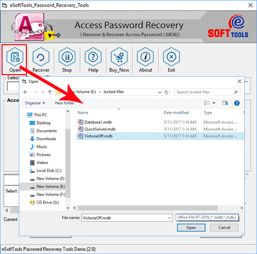 select/import access file select/import access file