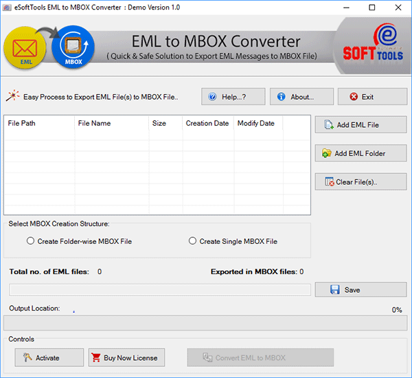 Export EML to MBOX