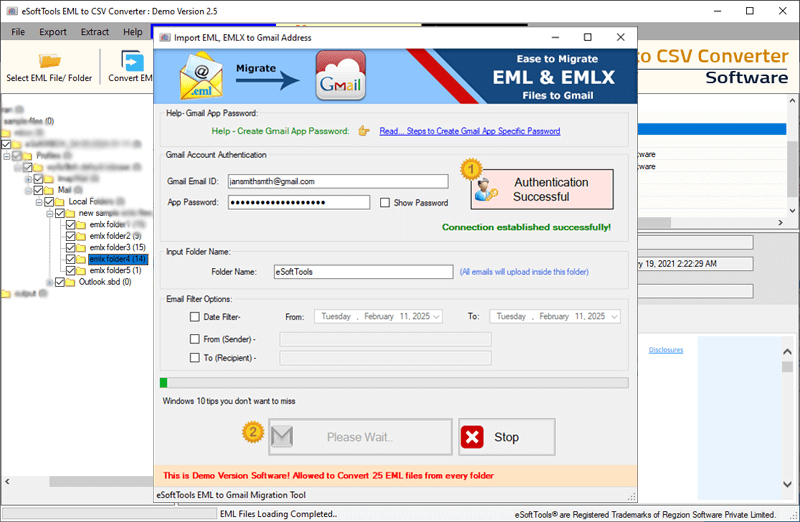 eml to Gmail migration