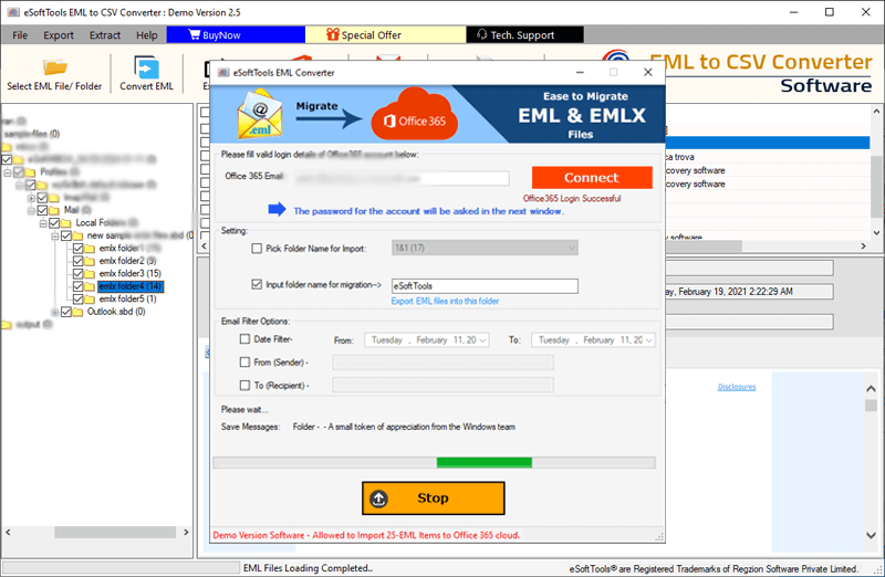eml to office365 migration