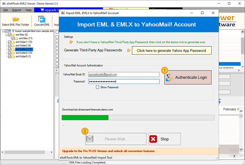 import EML to Yahoo mail