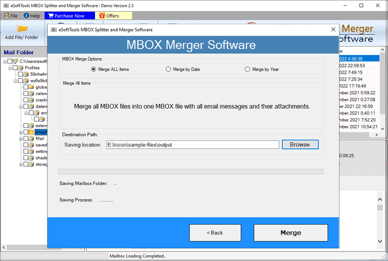 Split MBOX by size Split by size