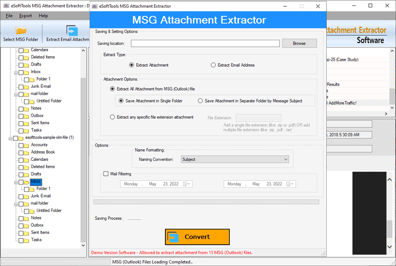 eSoftTools MSG Attachment Extractor Windows 11 download