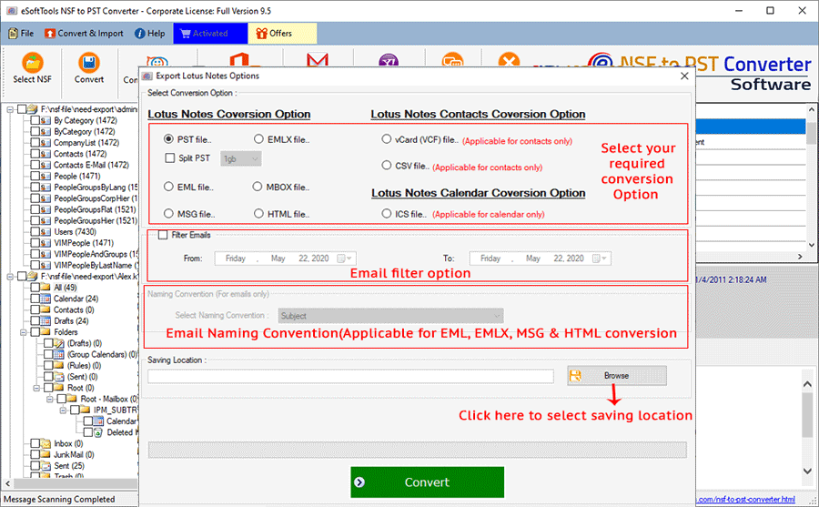 convert lotus notes contacts to outlook