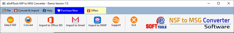 nsf to office365 import select