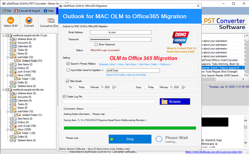 OLM to Office365