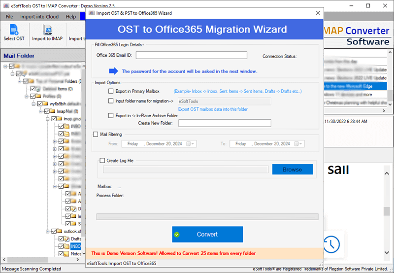 import to Office365 login