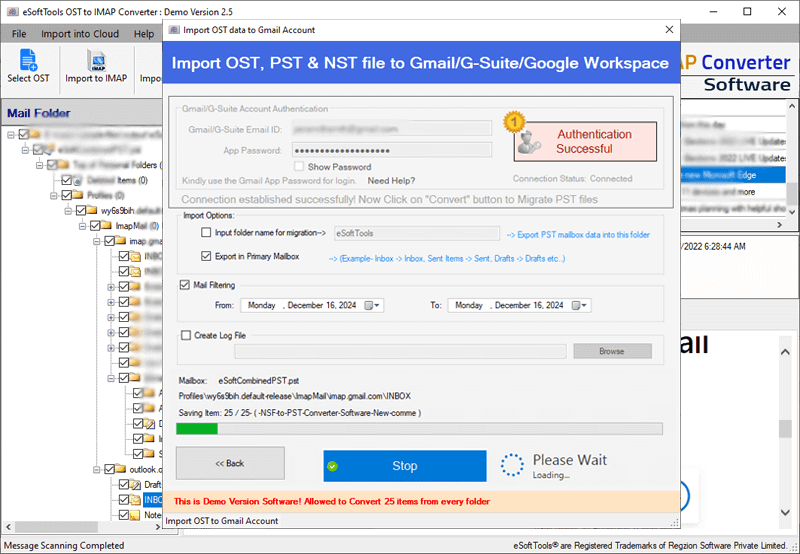 OST to Gmail migration