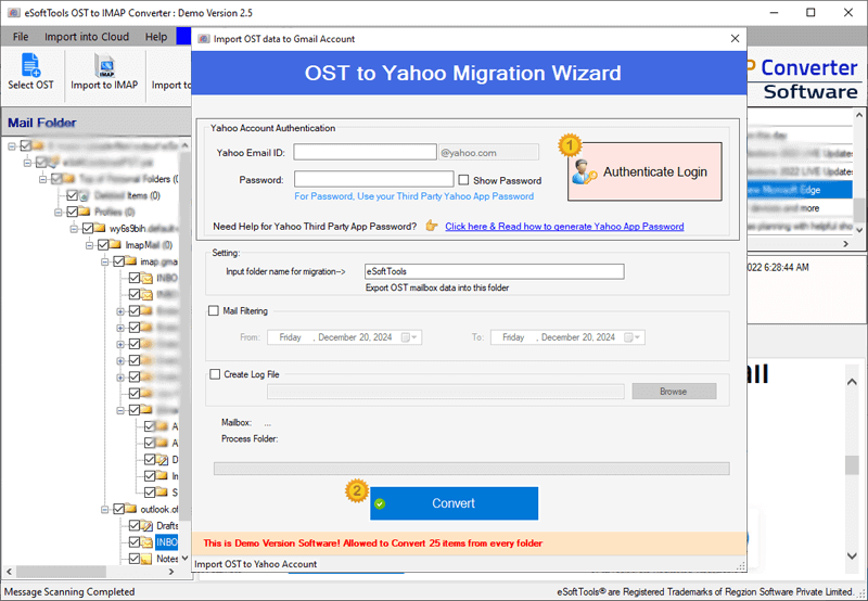 OST to Gmail login