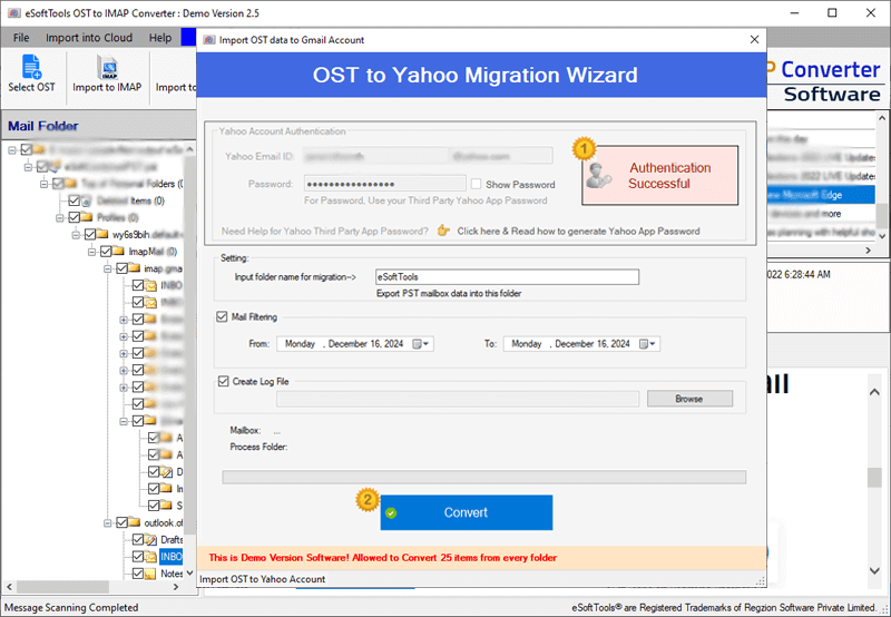 OST to Yahoo login