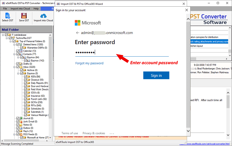convert ost to office365