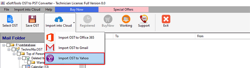 Import Ost to Yahoo