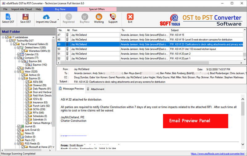 Recover & Export OST to PST File