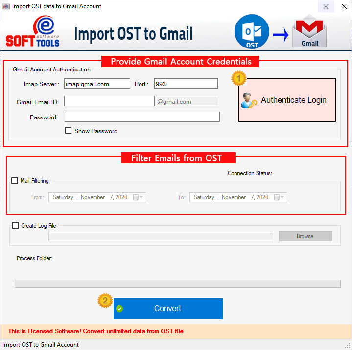convert ost emails to gmail