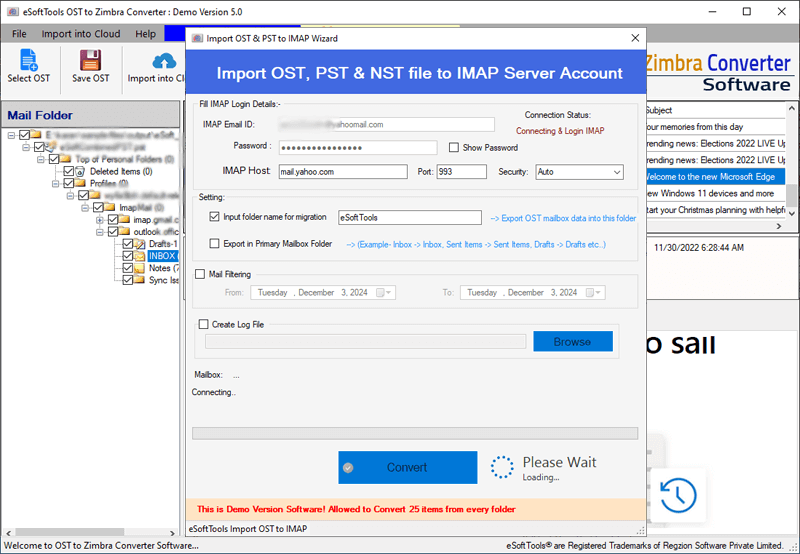 OST email to imap migration