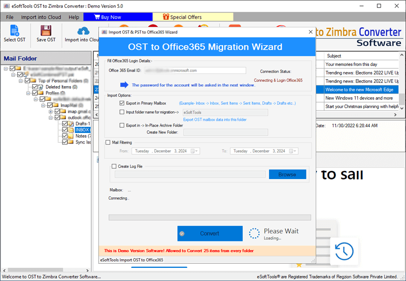 ost to office365 migration