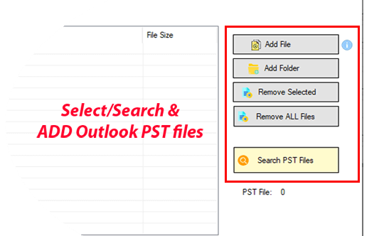 select search pst 