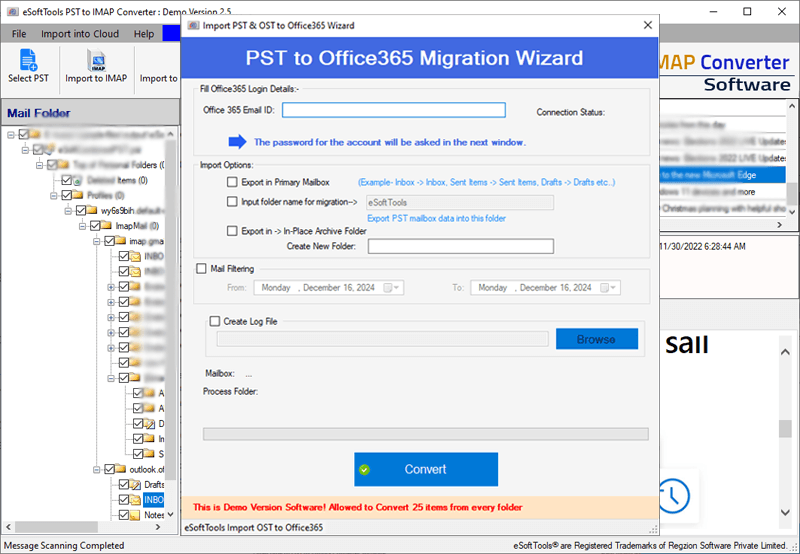 import to Office365 login