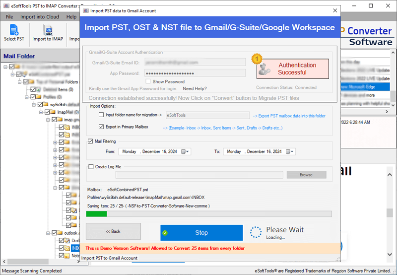 PST to Gmail migration