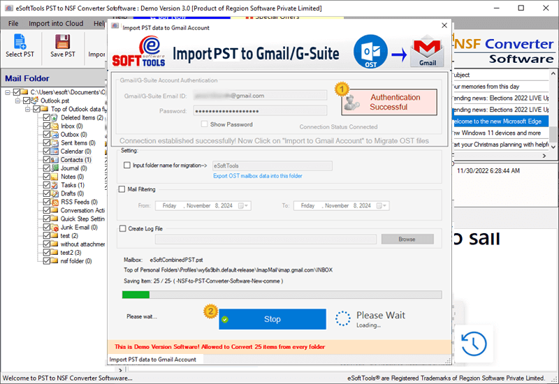 pst to Gmail migration